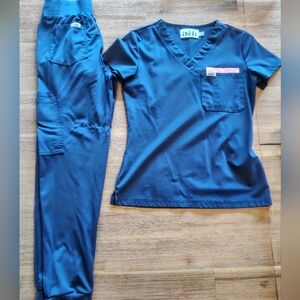 Women's Navy Scrub Set